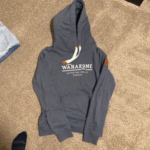 Wanakome Navy Hoodie with Logo